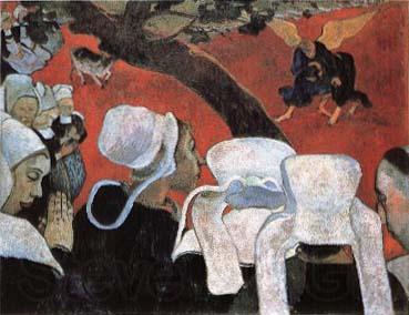 Paul Gauguin Vision after the Sermon  Jacob Wrestling with the Angel Spain oil painting art